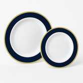 True Navy Bordered Plastic Premium Plates